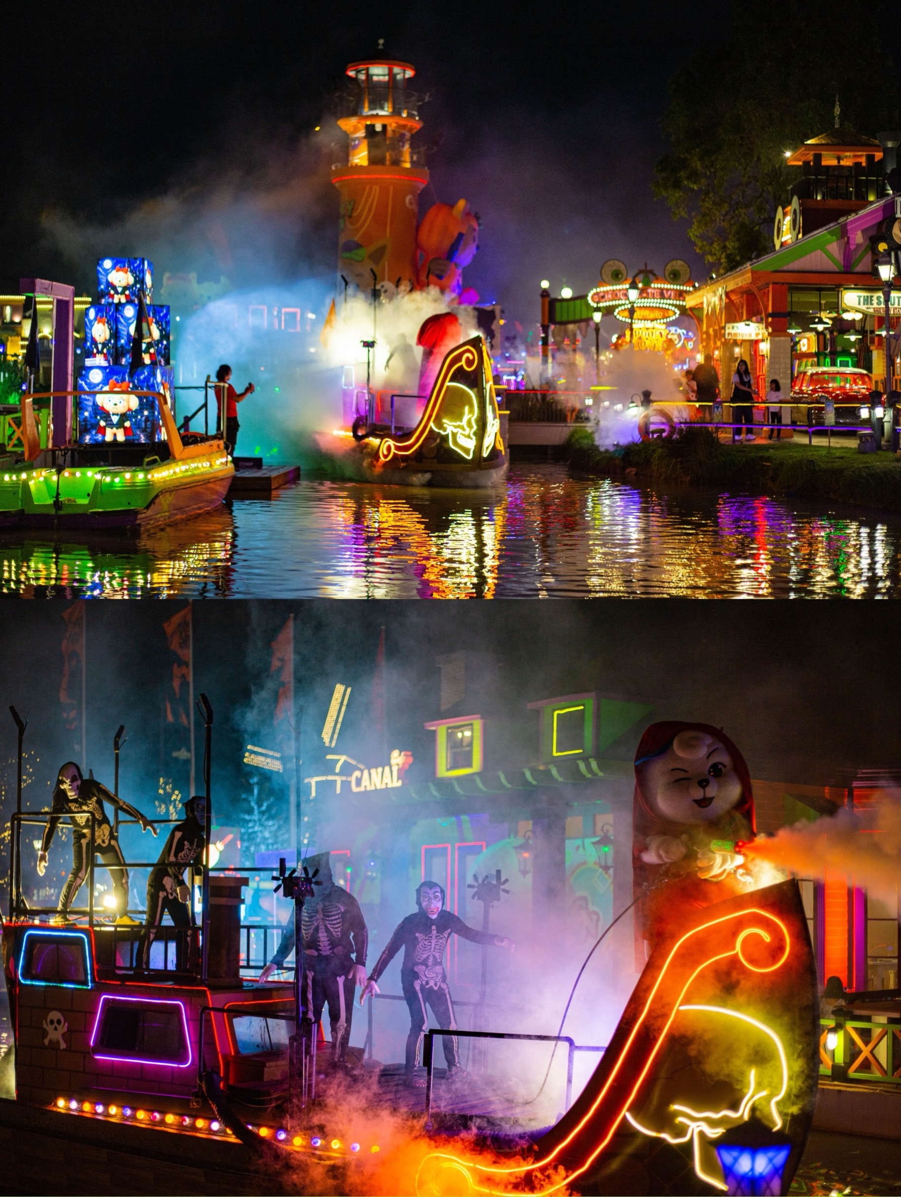 After dark in the village